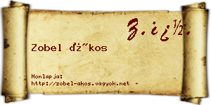 Zobel Ákos névjegykártya