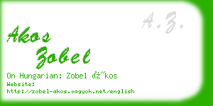 akos zobel business card